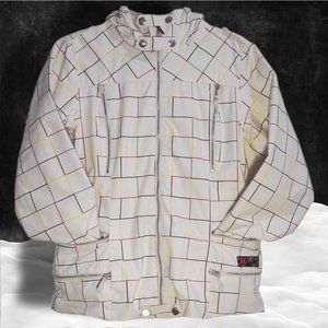 BURTON AK Dry Ride Plaid Print Parka sz L